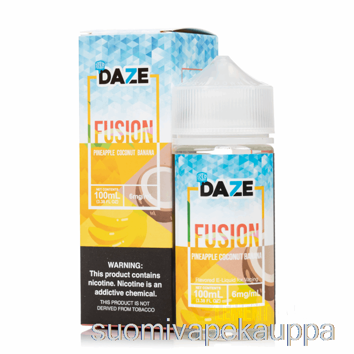 Vape Suomi Jäinen Ananas Kookosbanaani - 7 Daze Fuusio - 100ml 0mg